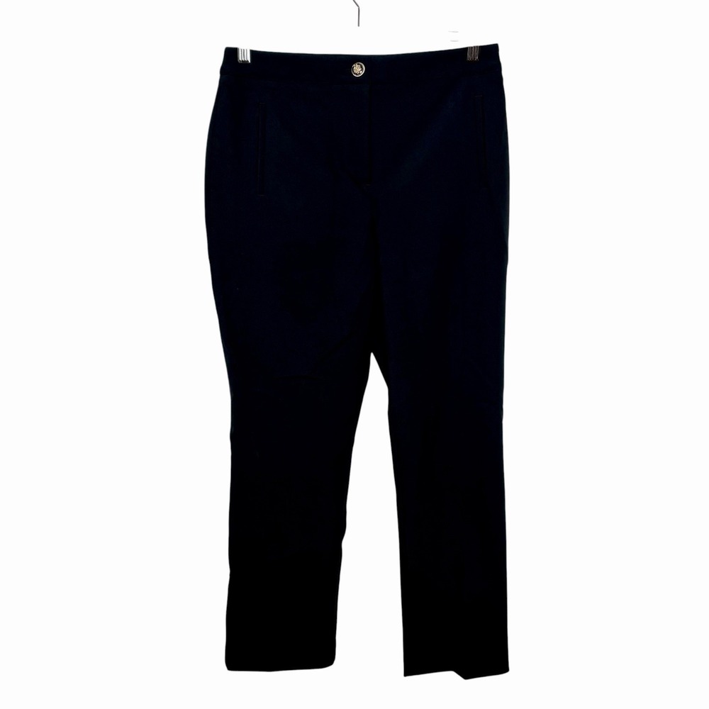 Rachel Zoe Skinny Leg High Rise Ponte Knit Pants Black Womens 6 Career Office